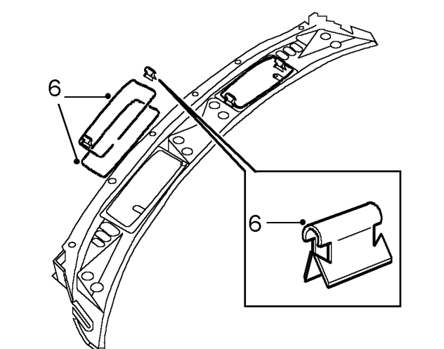 Plenum - air intake moulding – Position bonnet sealing rubber on replacement air intake moulding and secure with studs.