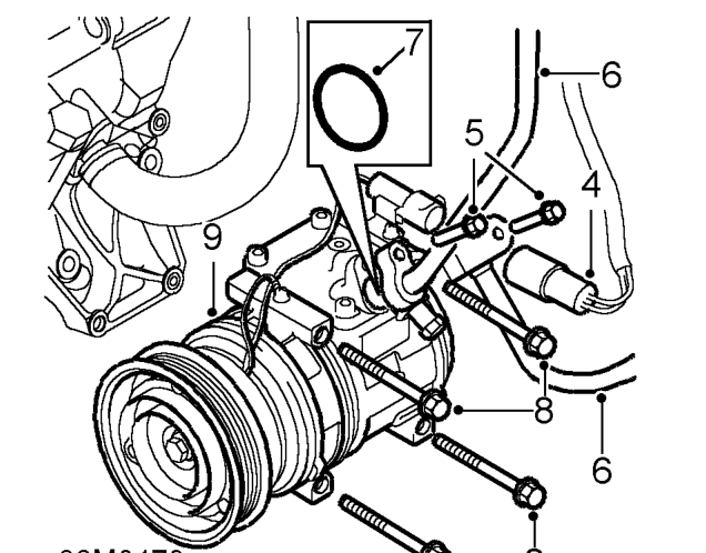 Compressor - ’l’ series – Remove auxiliary drive belt See ELECTRICAL, Repairs.