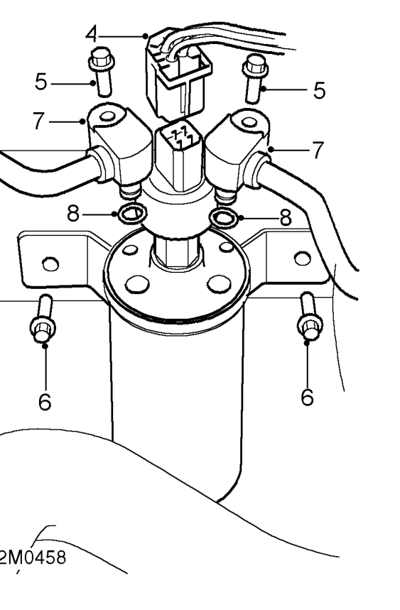 Receiver drier – Disconnect air intake elbow from air cleaner assembly and resonator box, pipe.