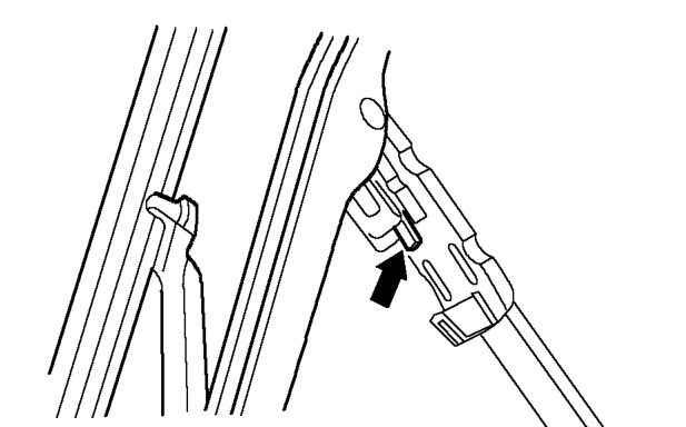 Wiper blade - windscreen – Lift wiper arm from screen.