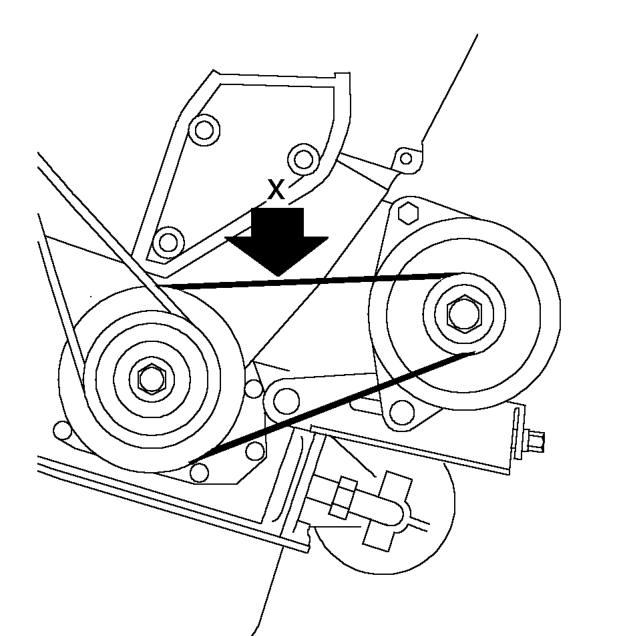 Drive belt - alternator - k series - without air conditioning – Check condition of drive belt, renew a drive belt that shows signs of wear or splitting.