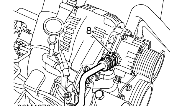 Models with air conditioning fitted: – Remove bolt securing brake servo vacuum pipe to camshaft cover.