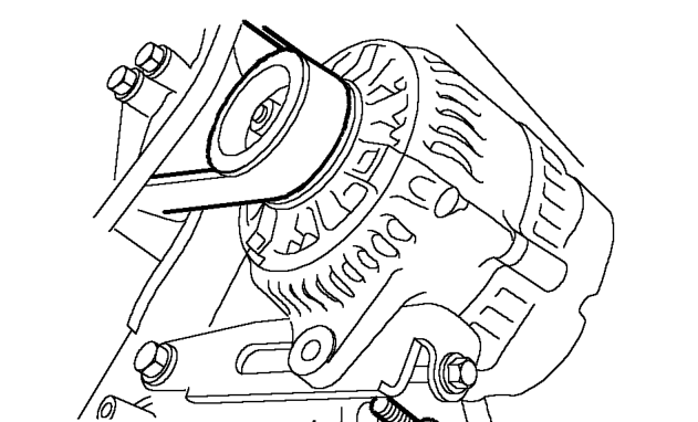 Alternator - ’k’ series without air conditioning – Remove alternator drive belt. See this section.