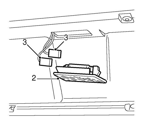 Lamp - glove box compartment – Open glove box lid.