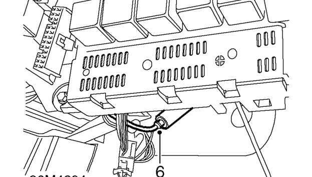 Coaxial lead - aerial - 5 door – Remove 2 grab handle blanks from head lining.
