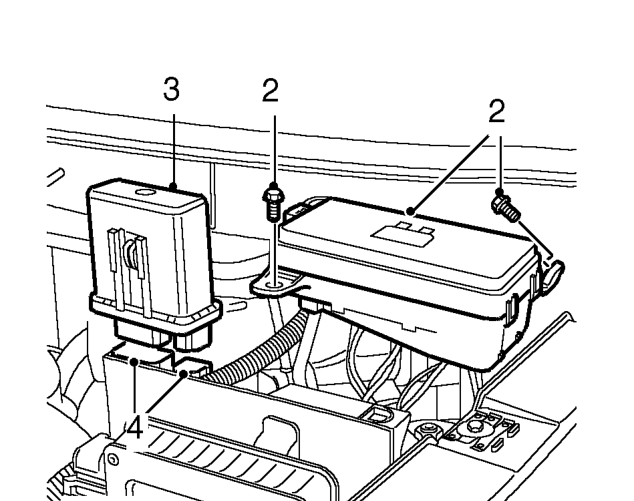 Relay module – Disconnect battery earth lead.