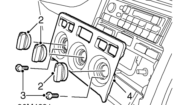 Switch - heated rear screen – Remove radio. See this section.