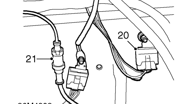 Disconnect 2 multiplugs from LH headlamp and headlamp levelling motor.