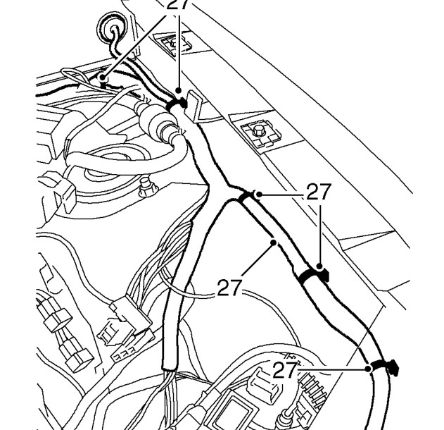 All models: – Disconnect multiplug from wiper motor and pull into engine bay.