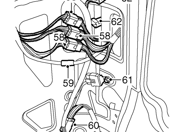 All models: – Release and disconnect rear window lift and wash/wipe relays.