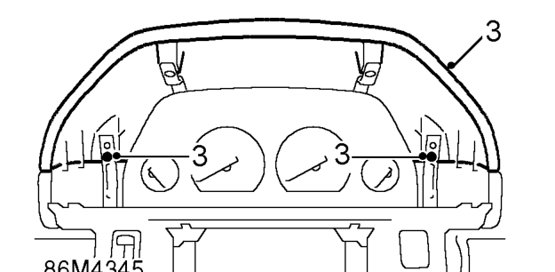 Harness - fascia – Remove 4 screws, disconnect 3 multiplugs from switches, and remove instrument bezel finish
