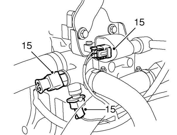 Disconnect multiplugs from gearbox speed sensor, crankshaft sensor and oxygen sensor.