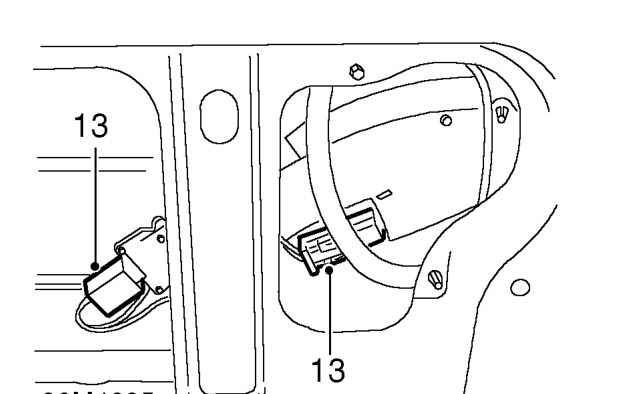 Remove 4 screws from door latch, release door latch to access multiplugs and harness clips