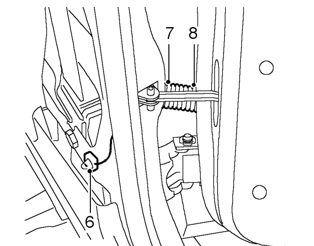 Harness - rear door – Release 6 clips securing B/C’ upper finisher, position finisher aside.