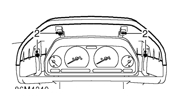 Receiver - alarm system – Remove instrument bezel finisher. See INSTRUMENTS, Repairs.