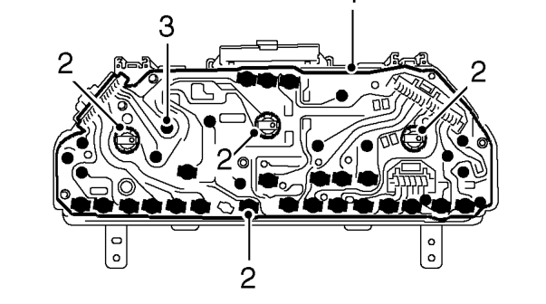 Printed circuit - instrument panel – Remove instrument panel. See this section.