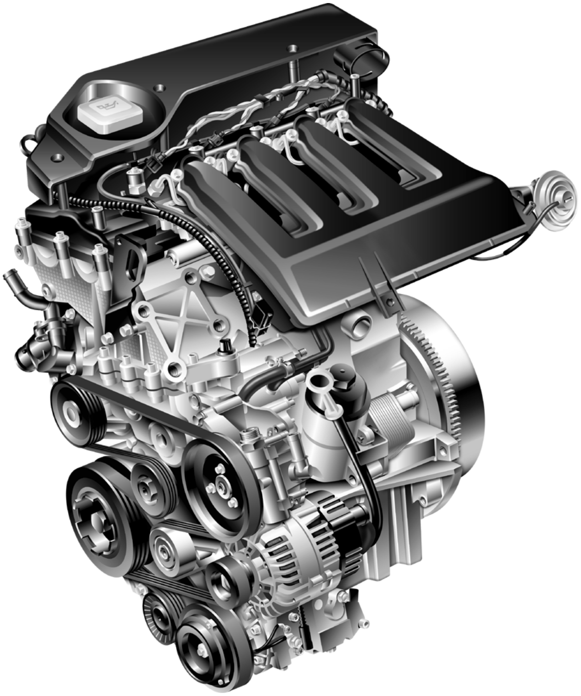 Td4 engine – general view – ENGINE - Td4DESCRIPTION AND OPERATION