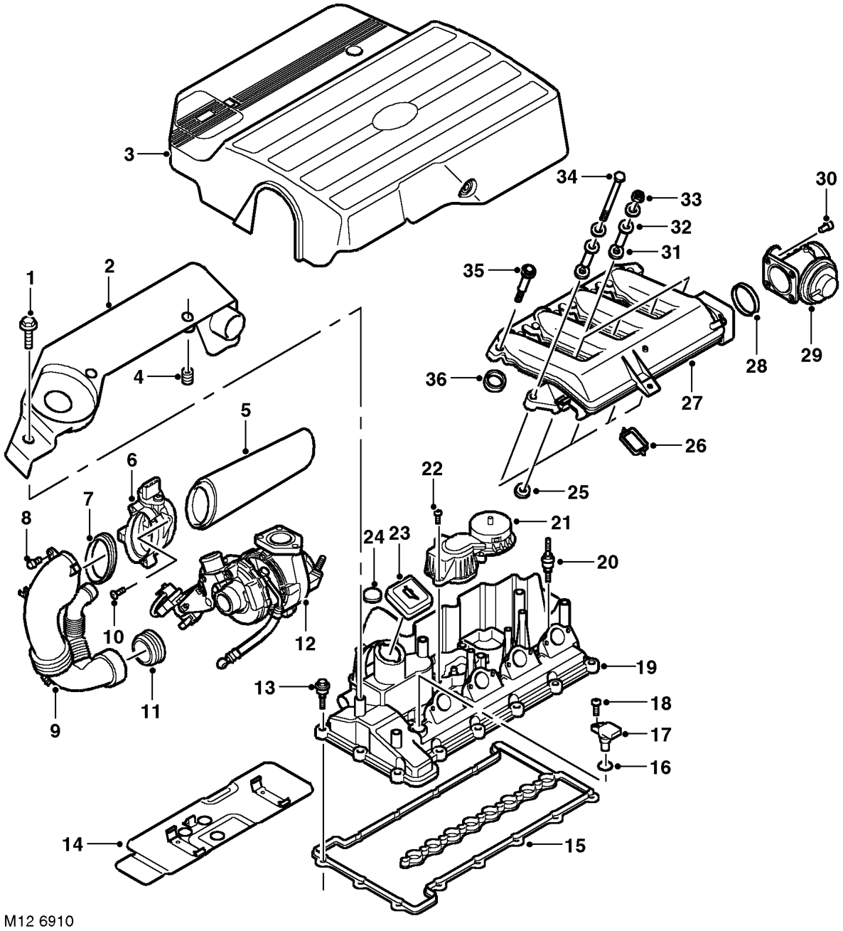 Camshaft cover and engine cover