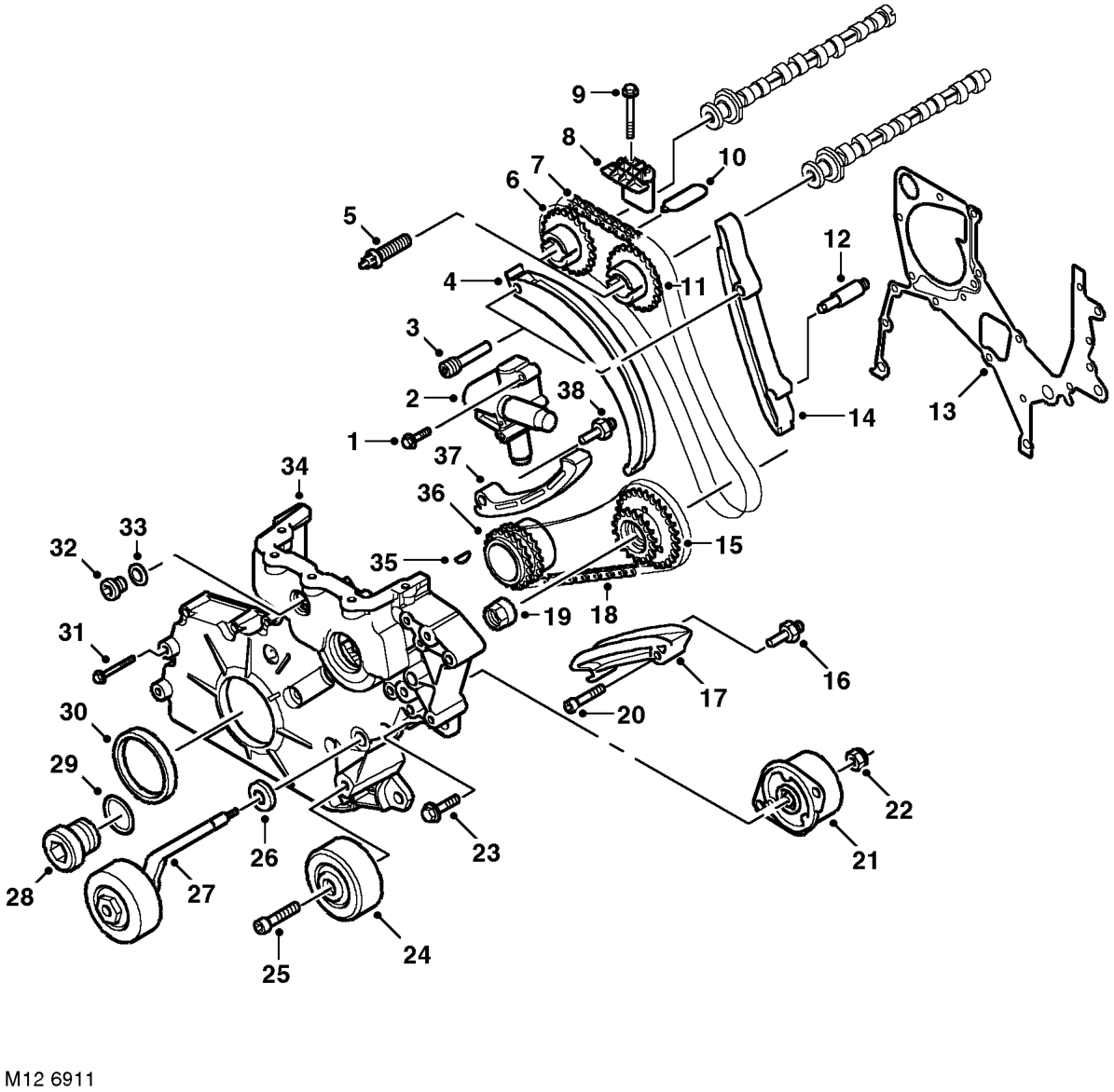 Camshaft timing chain components