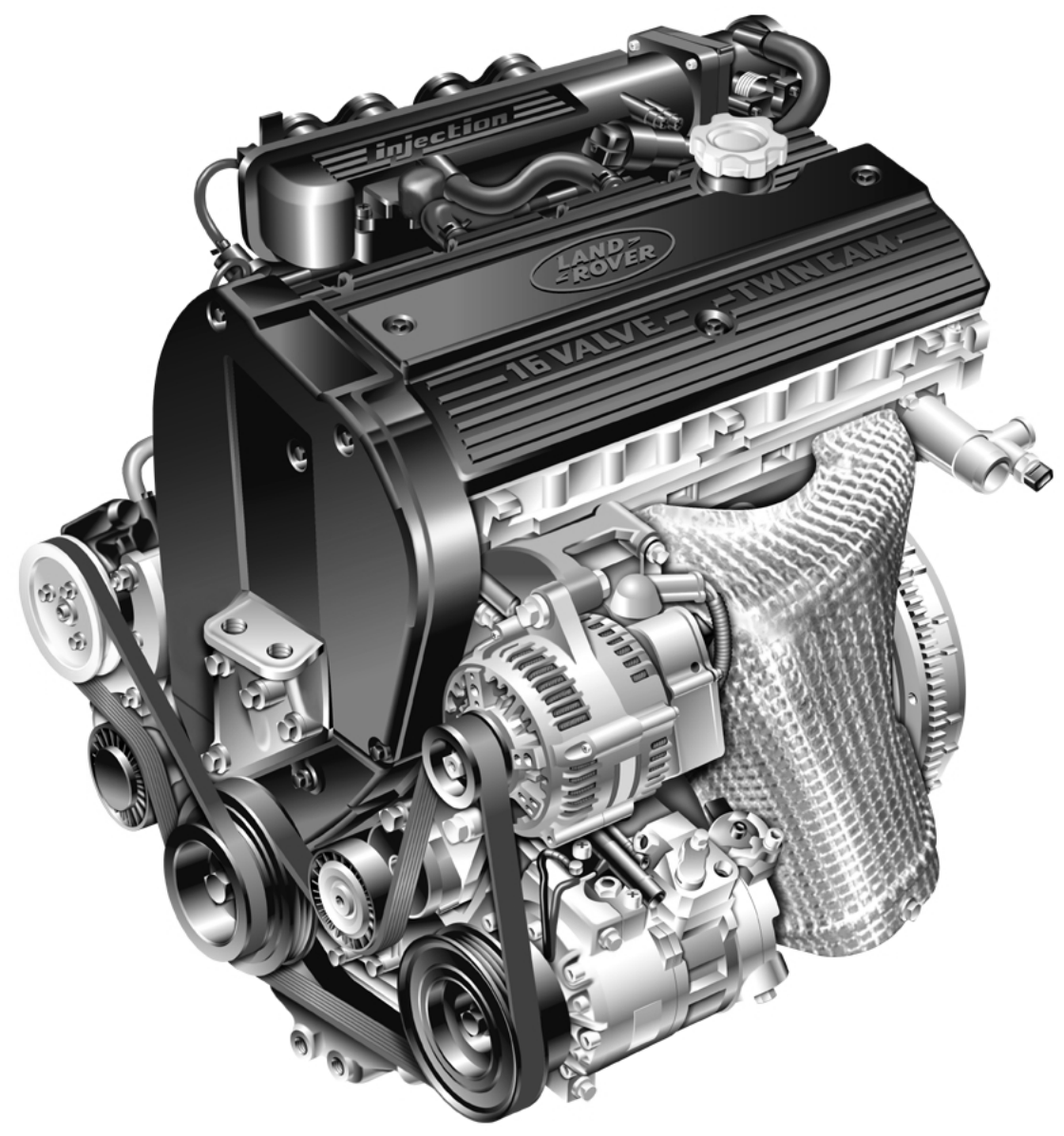 External view – ENGINE - K SERIES 1.8DESCRIPTION AND OPERATION