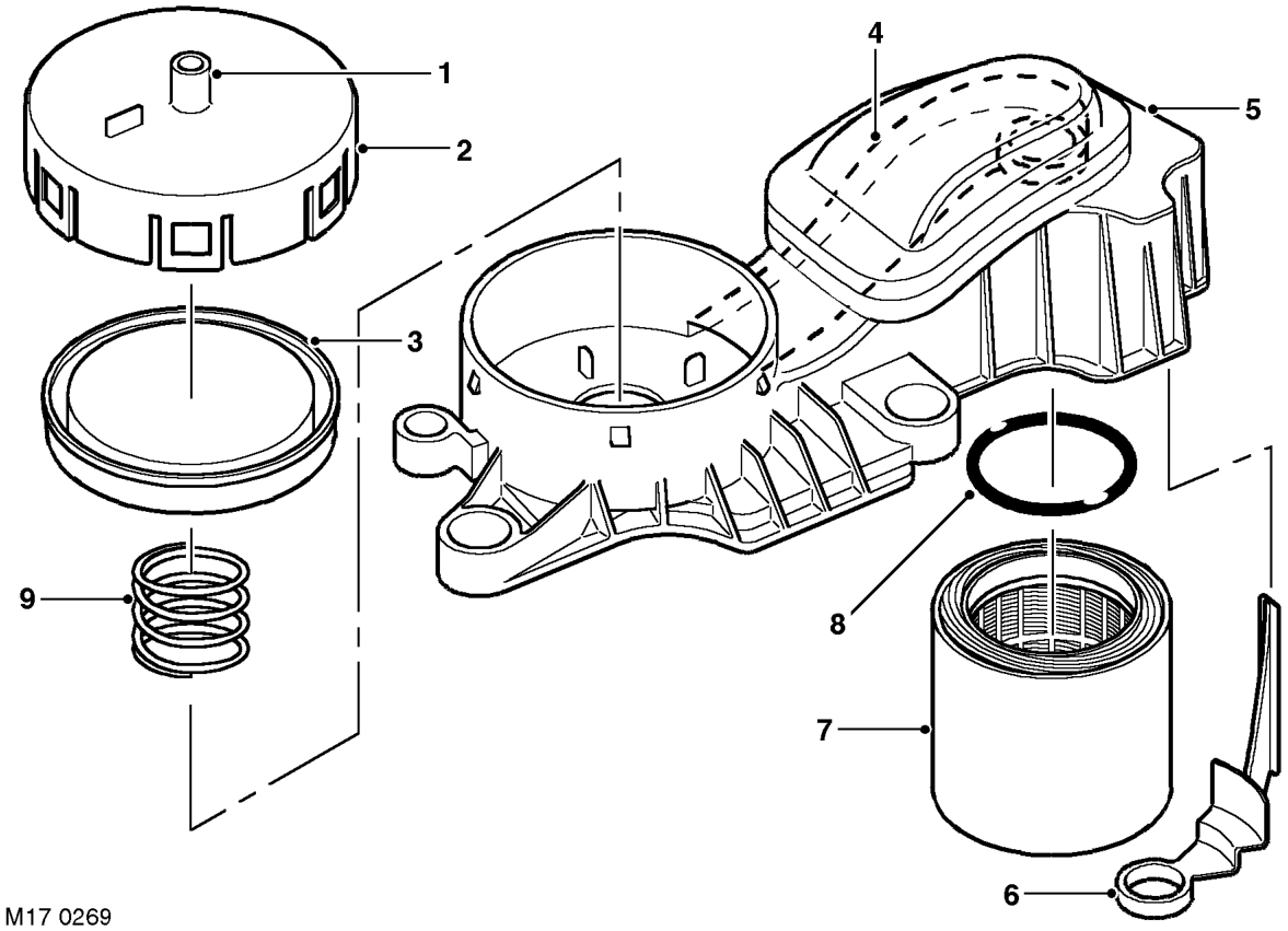 Depression limiter valve – Crankcase emissions are vented into the turbocharger inlet duct via a depression limiter v