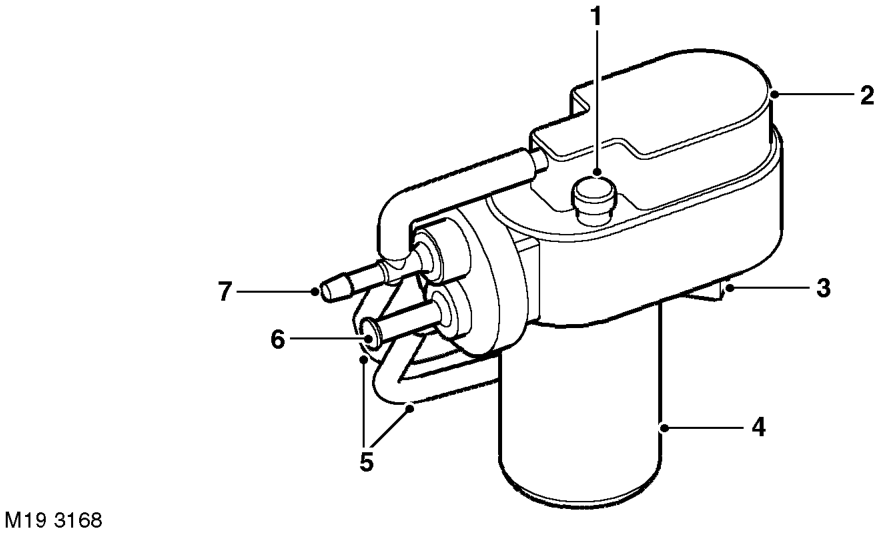 Vacuum pump assembly – The warning lamp indicates the status of the cruise control system. Located in the instrum