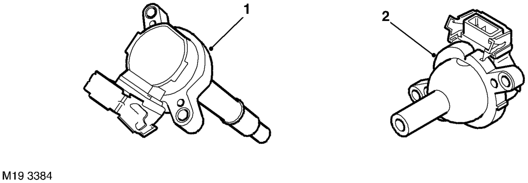 Ignition coils – The knock sensor leads are of different lengths to prevent incorrect installation.
