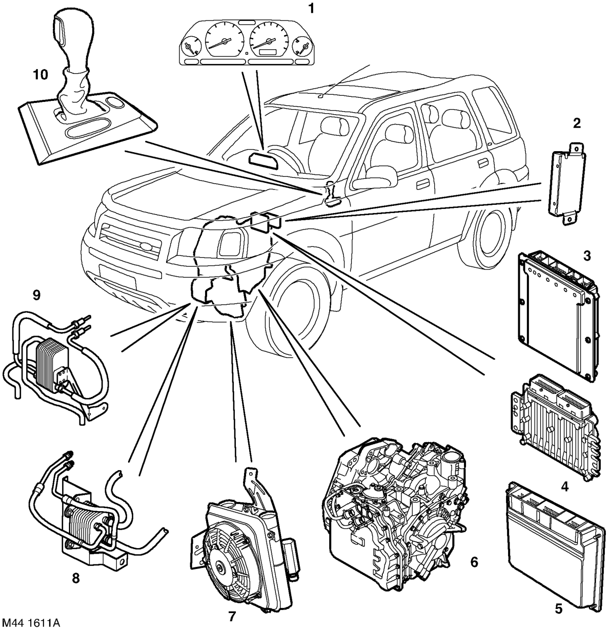 Jatco automatic gearbox component location – AUTOMATIC GEARBOX - JATCODESCRIPTION AND OPERATION