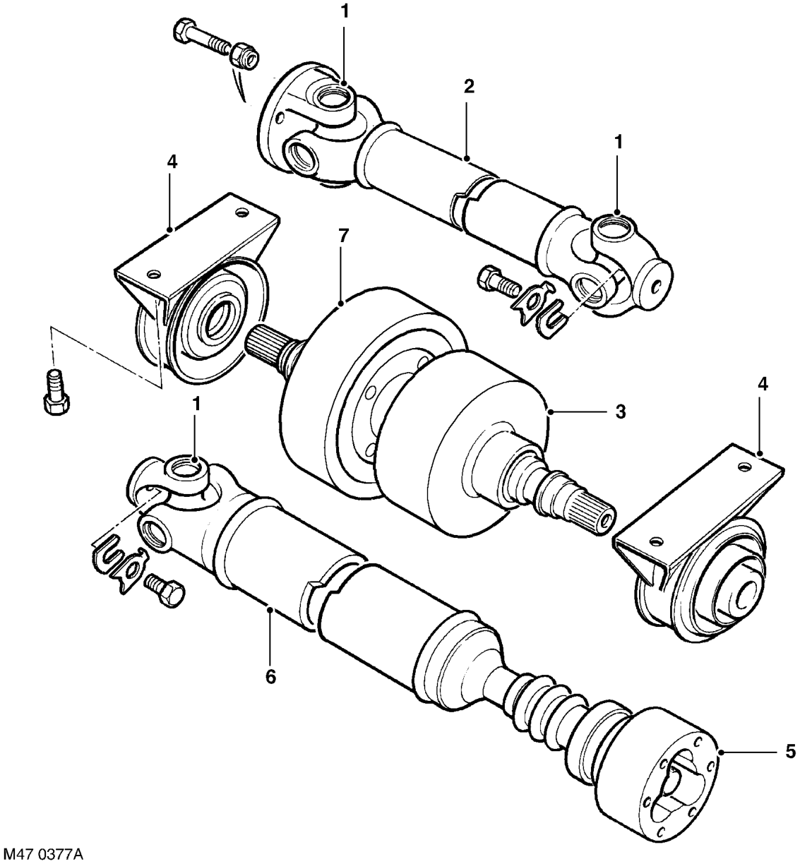 Propeller shaft and vcu components
