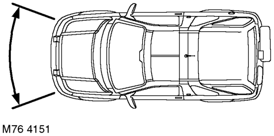 Impact zone for srs activation (approximate) – NOTE: In some markets an optional stowage bin is installed in place of the front passenger