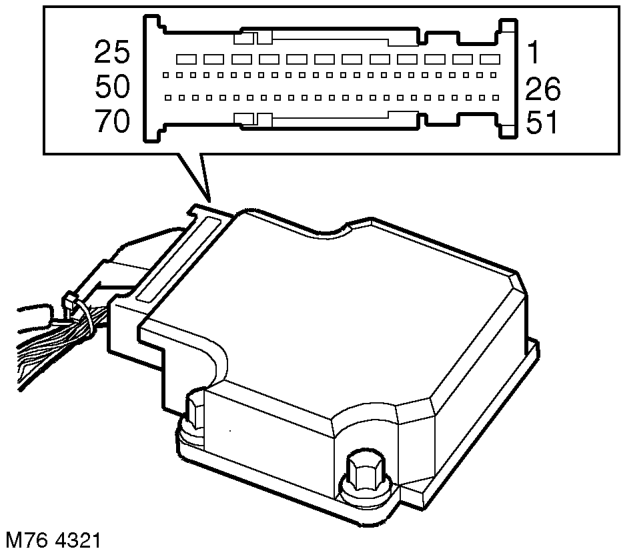 Airbag dcu (from 2002 my) – The airbag DCU controls the operation of the system and also contains the collision detect