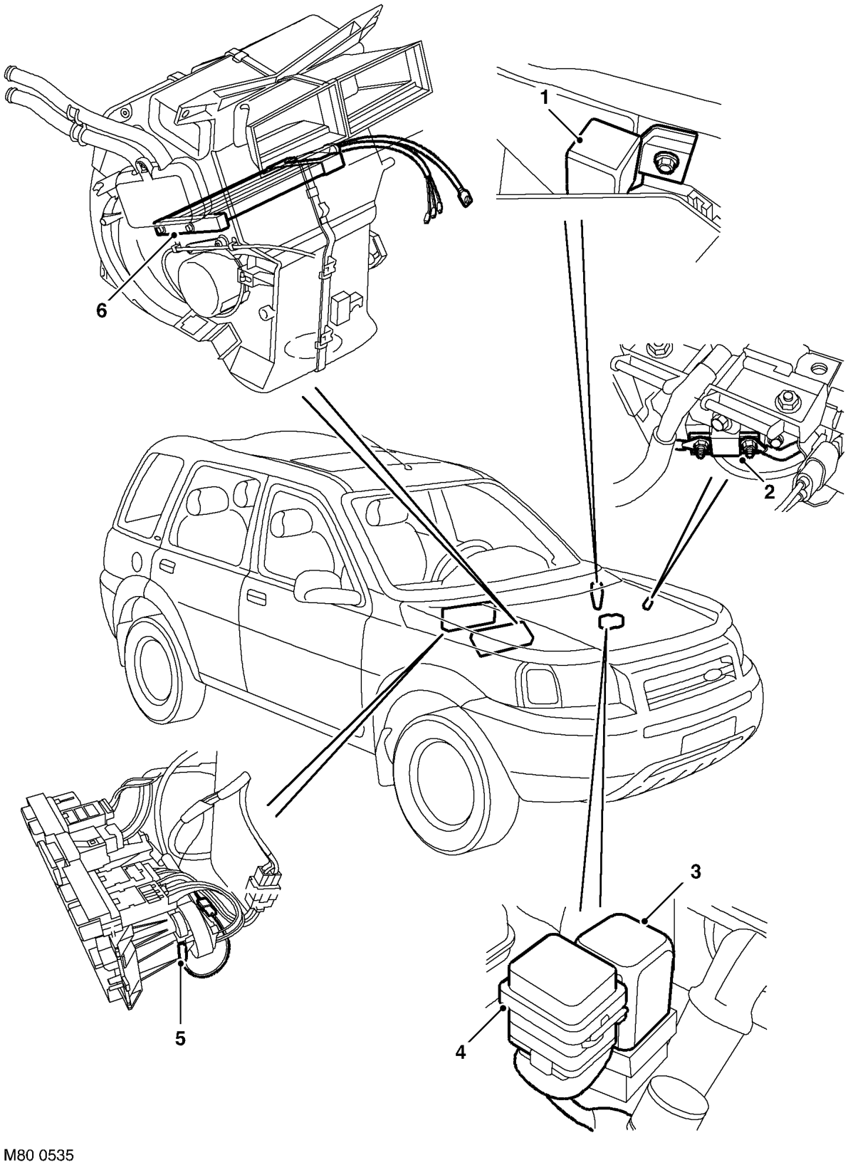 Ptc heater system component layout