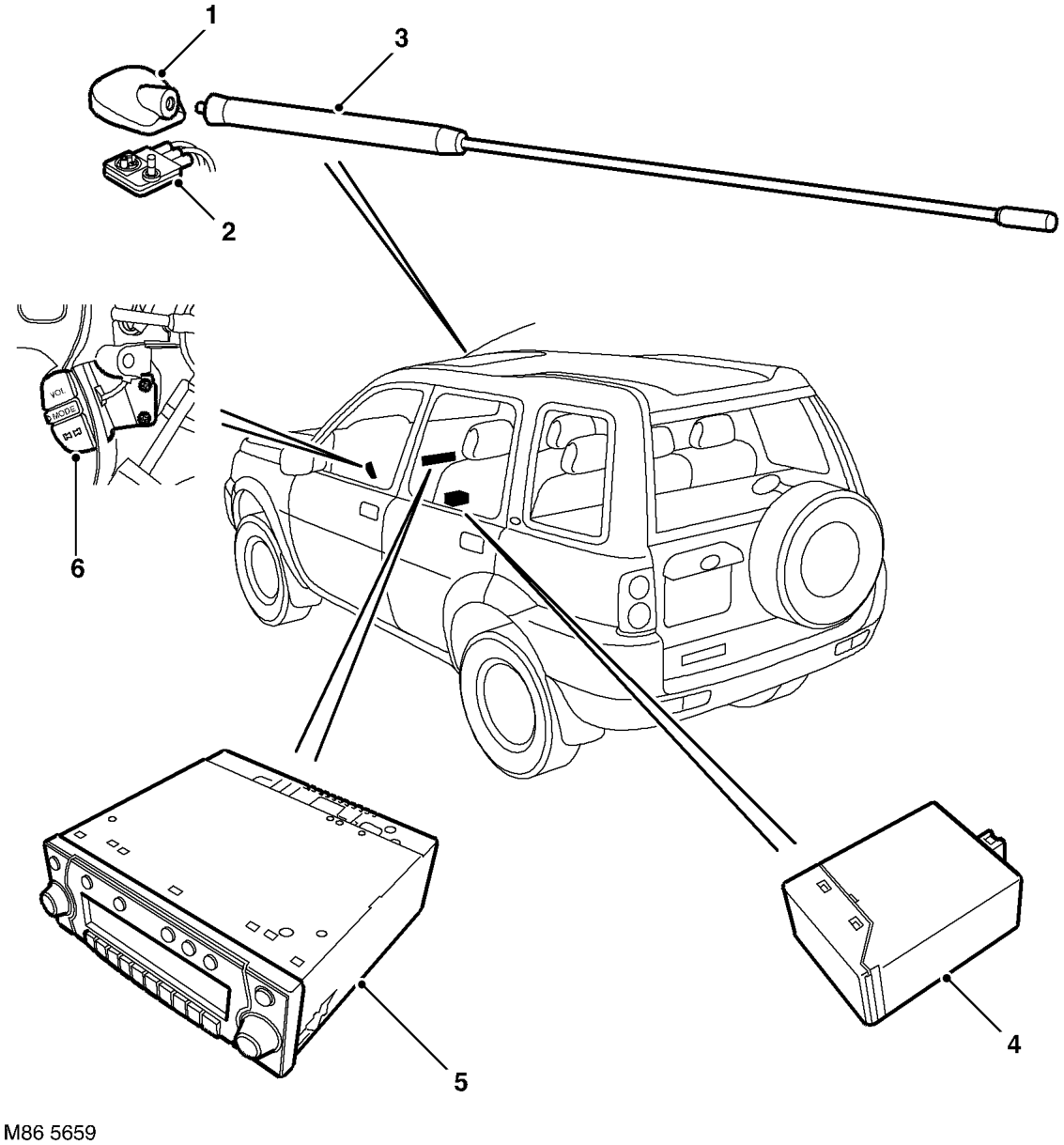 Navigation system component location – NAVIGATION SYSTEMDESCRIPTION AND OPERATION