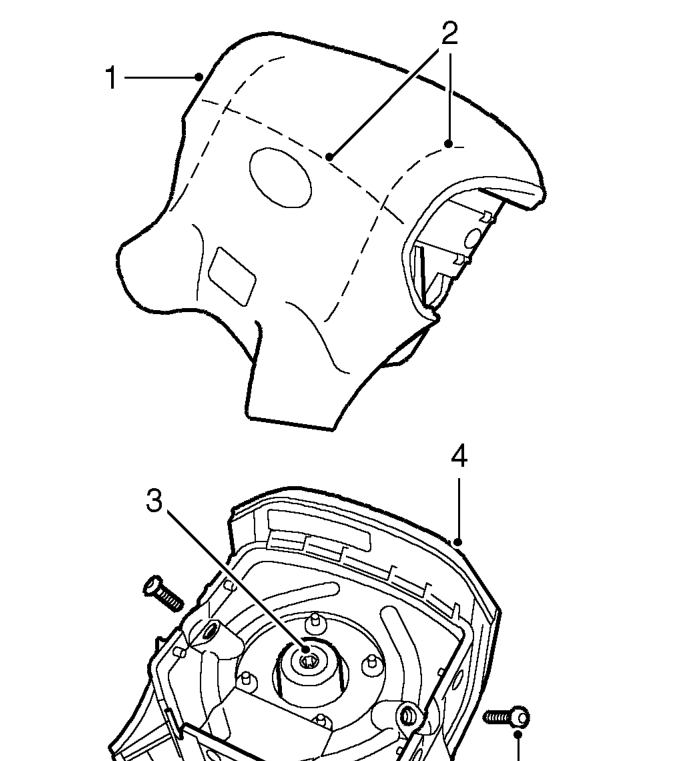 Driver’s airbag module components