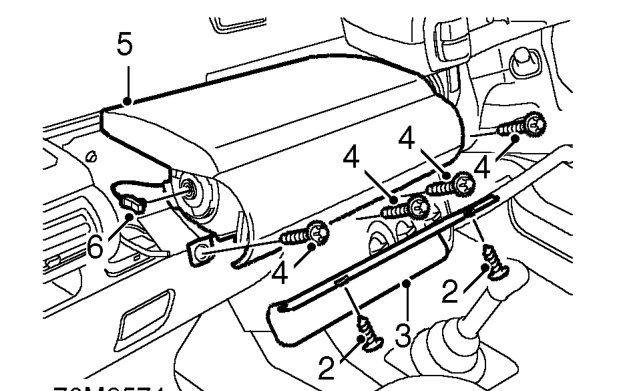 Airbag - passenger – Make the SRS system safe. See GENERAL INFORMATION, SRS Precautions.