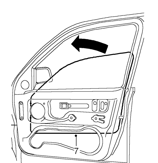 Glass - front door – Loosen 2 bolts securing glass to clamps.