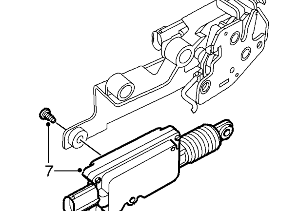 Latch - tail door – Remove door latch.