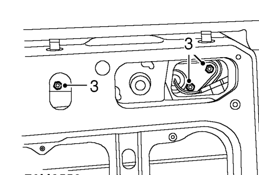 Handle - exterior - tail door – Raise glass by clicking latch.