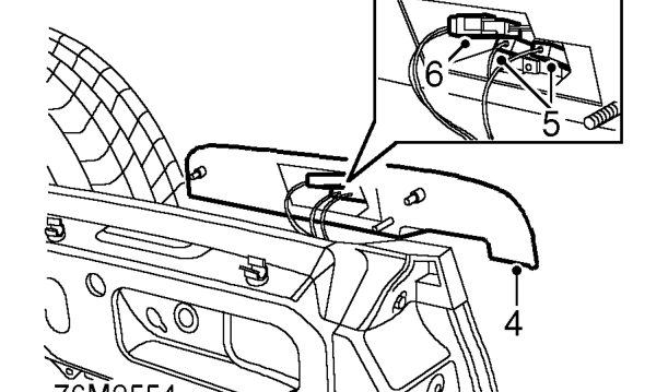 Handle - exterior - tail door – Release handle from tail door.