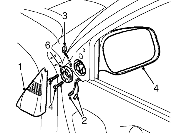 Mirror - exterior - electric – Service repair no - 76.10.57