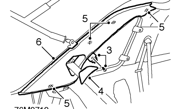 Casing - rear quarter upper - 3 door – Remove body rear side casing. See this section.