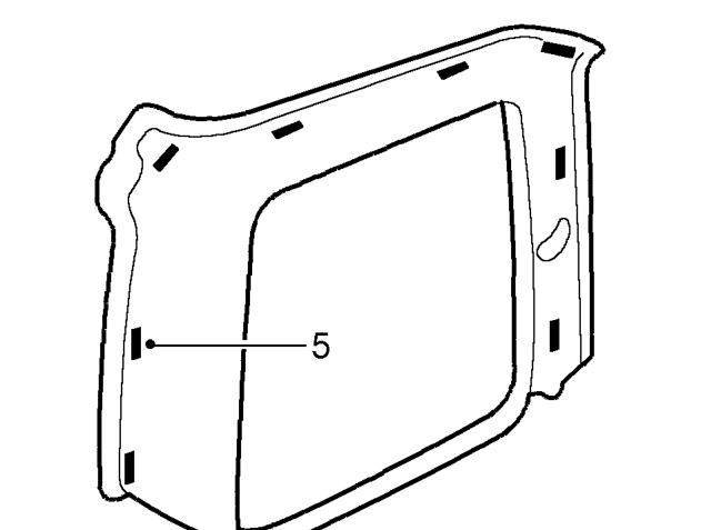Casing - rear quarter upper - 5 door – Remove upper casing from load space.