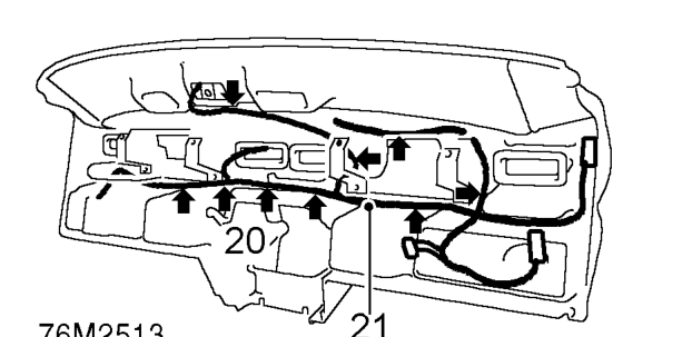 Disconnect 4 Lucars from glove box lamp and switch.