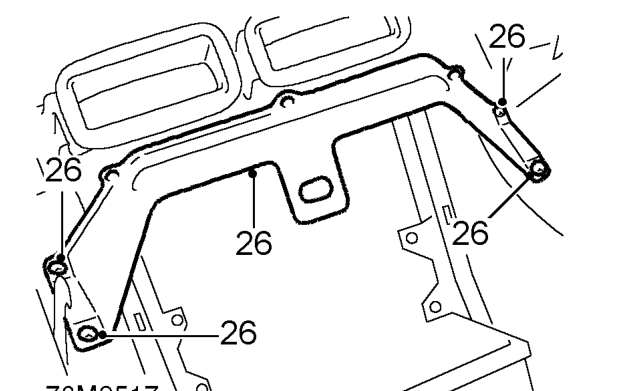 All models: – Remove 2 screws from airbag lower finisher and remove finisher.