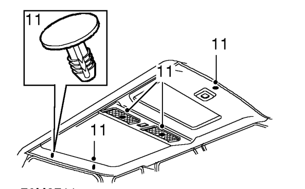 Models with sun roof: – Release and remove sun roof surround finisher from sunroof aperture.