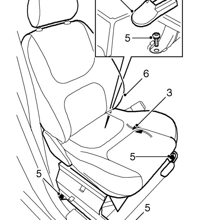 Seat - front – Remove seat base finisher. See this section.