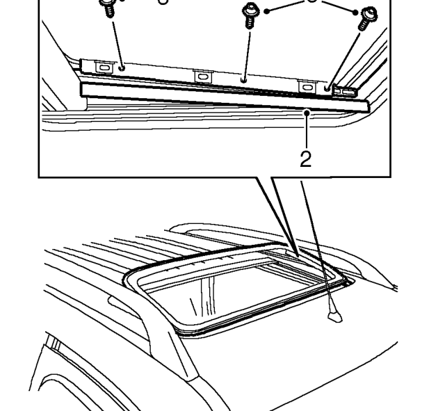 Panel glass - sun roof - 5 door – Open sun roof blind.
