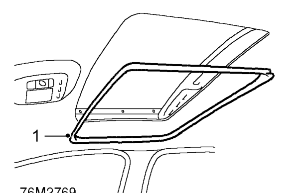 Finisher - sun roof flange to headlining – Service repair no - 76.84.25