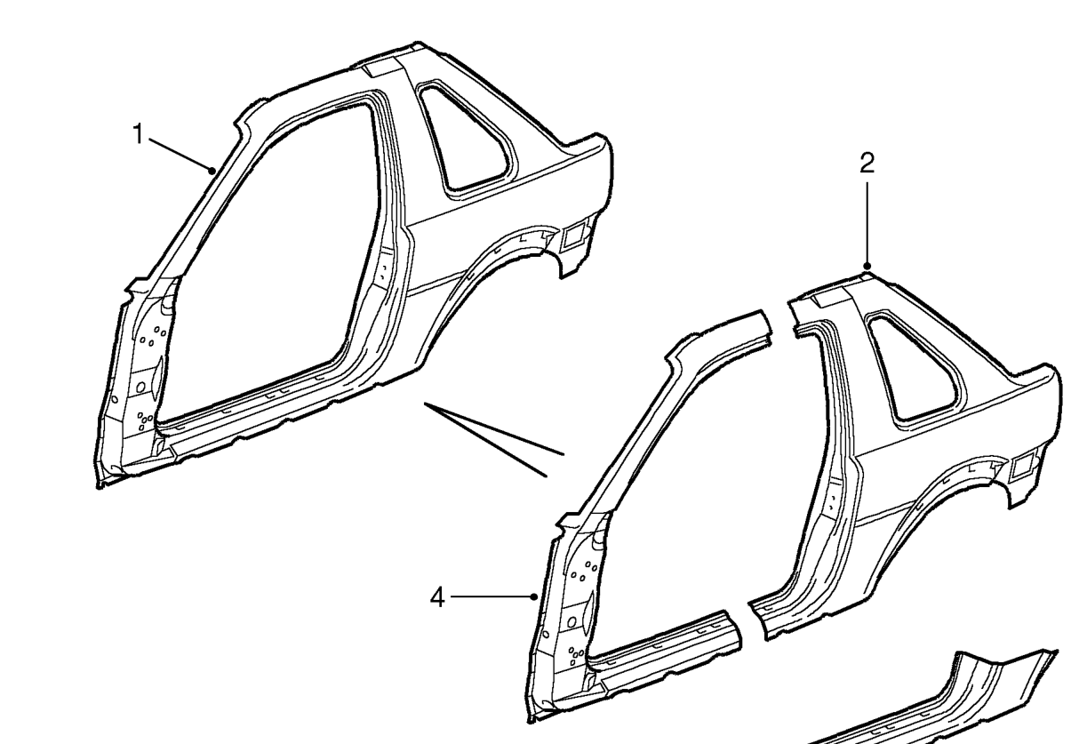Outer body side panels - 3 door