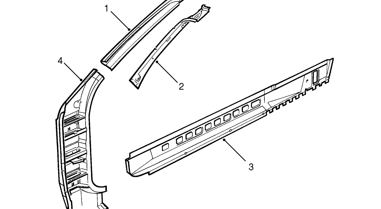Front inner body side panels - 3 door